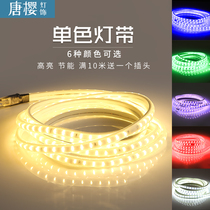 LED light with warm yellow white light blue red light dimming 5050 copper wire 60 bead light with living room dark slot light strip