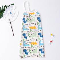 Summer childrens apron ultra-thin painting gown eating bibs sleeveless clothes men and womens treasure waterproof art anti-dressing