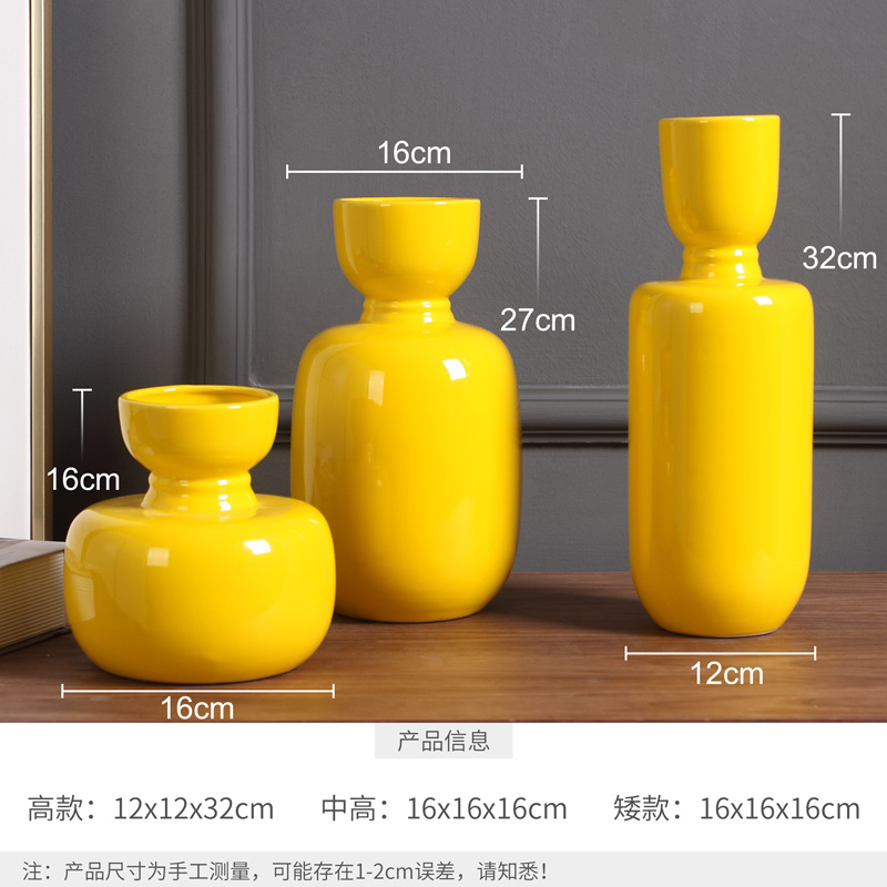 Household ceramic vase furnishing articles sitting room TV ark, flower arranging dried flower adornment flowers European contracted and I creative decoration