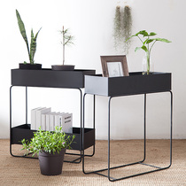 Wrought iron flower rack Multi-layer indoor Nordic flower rack Flower trough Green dill balcony shelf Flower pot rack Floor-to-ceiling