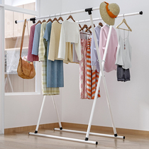 Solno drying rack Floor folding indoor double rod balcony hanging clothes Telescopic drying rod simple drying rack