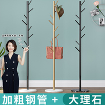 ins Nordic marble metal coat rack Simple modern light luxury creative household hanger Bedroom floor hanger