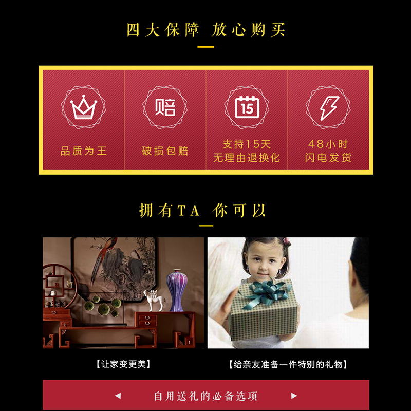 Jingdezhen ceramics, vases, flower, flower implement color glaze furnishing articles home guest decoration restaurant adornment porcelain