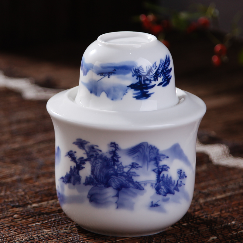 Warm liquor wine jingdezhen ceramic two temperature wine pot hot hip home wine glass wine yellow rice wine