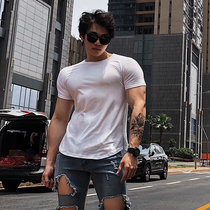 Original simple slim fit quick-drying stretch fitness short-sleeved mens quick-drying tight sports T-shirt casual running clothes men