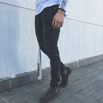 BEESTRONG stretch squat fitness jeans autumn and winter fashion retro foot European and American sports jeans