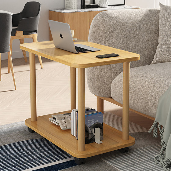 Side table, movable coffee table, living room, home sofa, small cart with wheels, small table, simple bedside storage rack, side table Side table, movable coffee table, living room, home sofa, small cart with wheels, small table, simple bedside storage rack, side table