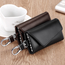 Key bag Mens large-capacity multi-function general Motors keychain womens waist hanging leather small household key bag