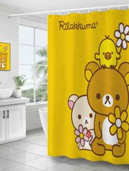 Bathroom shower curtain, toilet partition set, punch-free curtain, thickening curtain, cartoon waterproof cloth, shower curtain