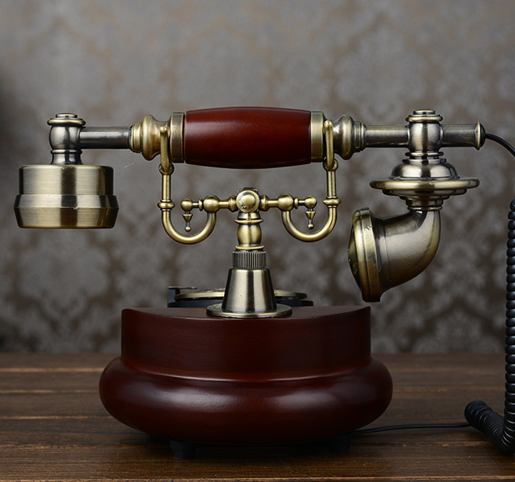慕予臻欧式复古电话机旋转盘仿古创意家用固定电话座机欧式电话机