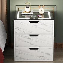 Home bedroom bedside table smart wireless charging locker with lamp modern simple and simple storage cabinet