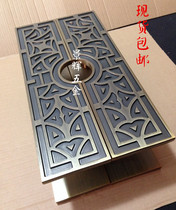 Glass door handle Chinese antique carving handle hotel wooden door handle sliding door square large handle