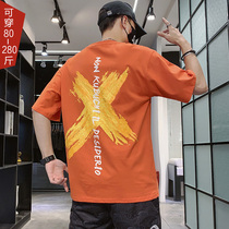 European and American Tide brand T-shirt mens national tide hip hop Port wind ins Street short sleeve plus fat plus size fat half sleeve New Tide