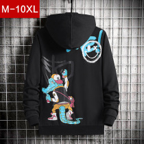 Youth clothes male students Spring and Autumn Tide ins Port wind plus fat plus size fat fat loose bf lazy wind jacket