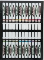 Japan Yoken marker pen double-headed oily marker pen AM series marker pen set 24 colors imported