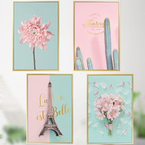 Wall Sticker Pink Ins Girl Hearts Nordic Decoration Dorm Room Wall Paper Stick Living Room Bedroom Bedside Cozy Romantic Wall Sticker