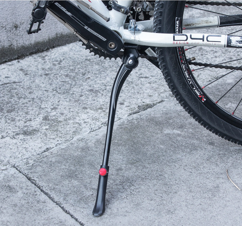 山地自行车脚撑铝合金边脚撑可调节防滑型中支撑停车架撑脚架配件
