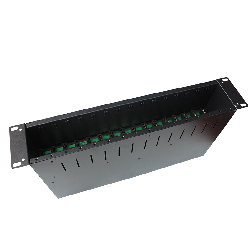 jinyang high tech 16 slot 2u optical fiber transceiver frame dual power plug-in transceiver frame without transceiver