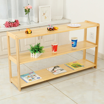 Factory direct sales kindergarten childrens toy rack storage cabinet Montessori teaching aids solid wood area corner cabinet locker