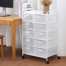 File rack mobile data storage car office supplies storage table and side cabinet iron A4 file storage rack multi-layer drawer type metal file frame file rack student stationery storage