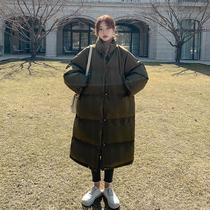 2021 Winter New down cotton jacket female Korean version of knee-length bread clothing student cotton jacket cotton-padded jacket