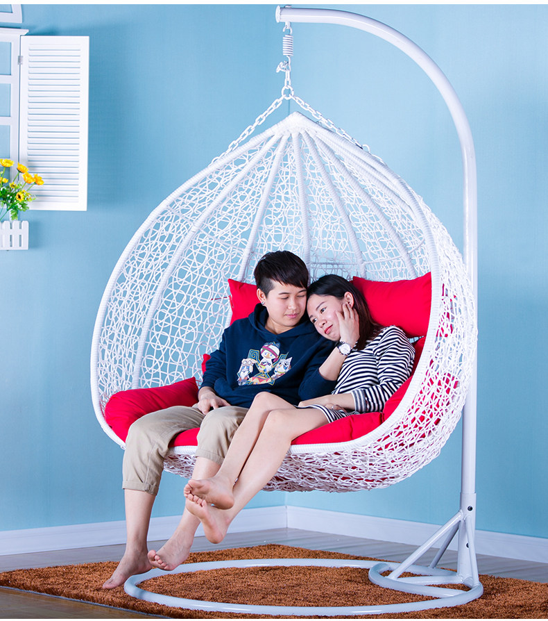 精欧户外 双人情侣藤吊椅 阳台成人休闲吊篮室内创意懒人秋千摇椅
