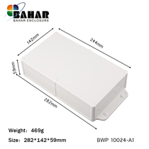 Bahar ABS plastic waterproof box indoor and outdoor instruments instrument shell with ears plastic shell BWP10024