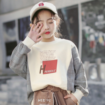 Childrens clothing Girls fashion sweater Girls foreign style top 2021 spring new products Net red Zhongda Tong Korean version of the spring and autumn tide