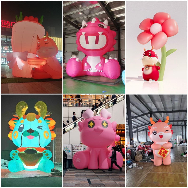 New Year Inflatable Cartoon Dragon Gas Mold Customized Large Mascot Internet Red Dragon King Mall Beauty Chen-Taobao