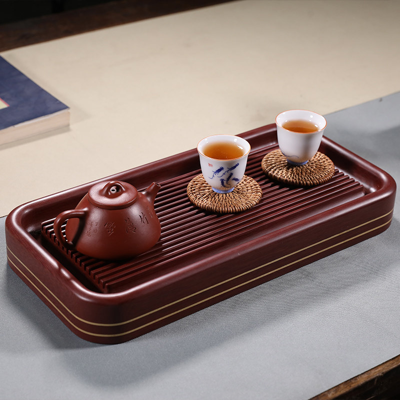 电木茶盘电胶木排水式沥水茶托盘家用轻奢现代小茶台茶海茶具
