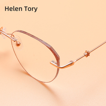 HellenTory Myopia Glasses Female Korean version Chaonets Red Frame Retro anti-Blu-ray Soundproof Accessories lenses