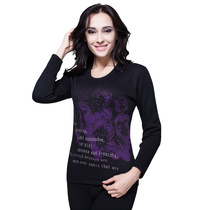 Warm Lingerie Suit Lady Middle Aged Plus Suede Thickened Mom Autumn Clothes Autumn Trousers Cold Beat Bottom Winter