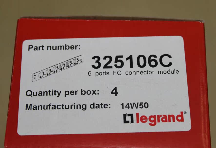 tcl legrand fc fiber optic adapter functional strip 6 port 6 core coupler connector flange 325106c