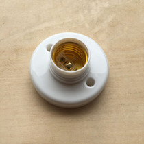 Flat-fit type E27 B22 spiral circular in-line screw mouth buckle lamp mouth lamp holder flat lamp holder