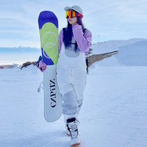 21 New Braces Ski Pants Woman Male Single Board Waterproof Warm Display Slim Fit Winter Double Board Ski Suit Conjoined