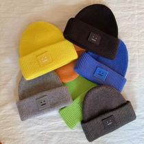 (spot) 20cm ova with a smiley face wool knit cap multicolor cap light purple small return field