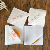 Huaxin Tiancheng shares happiness Handy bag paper bag triangle oil-proof paper bag Puff donut paper bag 100