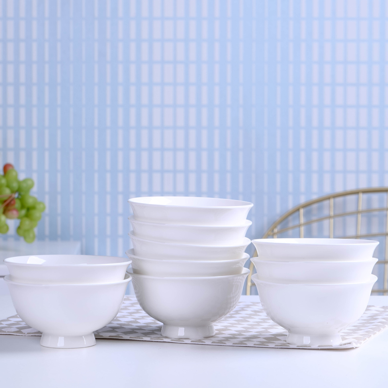 Household utensils for 10 a to pure single ceramic bowl noodles bowl of rice bowls bird 's nest ten little soup bowl