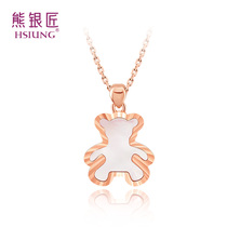 Silver Bear Silversmith 925 Silver Necklace Women hipster choker Simple Sterling Silver Small Design Jewelry Birthday Gift