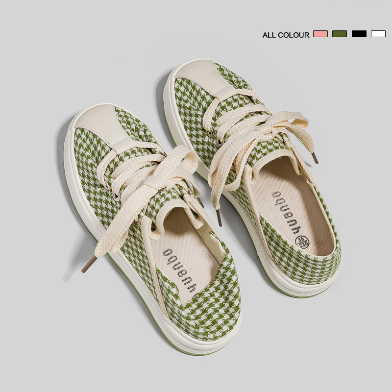 images 24:YIYUANDA Canvas shoes women's new half-slippers in autumn 2022 images 24:YIYUANDA Canvas shoes women's new half-slippers in autumn 2022