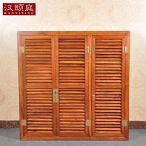 Camphor wood high shoe cabinet modern simple storage louver wardrobe cabinet full solid wood foyer three-door entrance cabinet partition