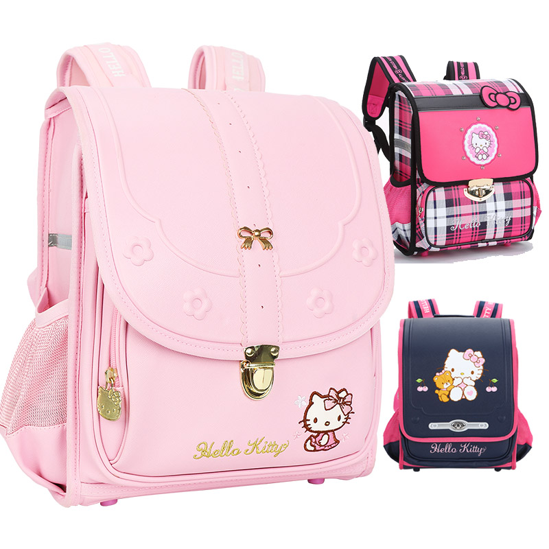 Hello Bag Elementary School Students Cute 4 Less Negative Burden Bag Japan Triple Pressure Double Shoulder Bag one to 3rd grade