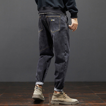 autumn men's loose straight harem workwear spring autumn 2022 trendy all match long pants