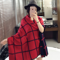 Womens spring and autumn summer imitation wool cashmere scarf shawl dual use enlarged office air-conditioning room cloak rectangular