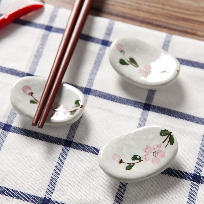 Jingdezhen ceramic high - temperature coloured drawing or pattern and use chopsticks chopsticks frame frame hotel restaurant chopsticks pillow chopsticks spoon holder