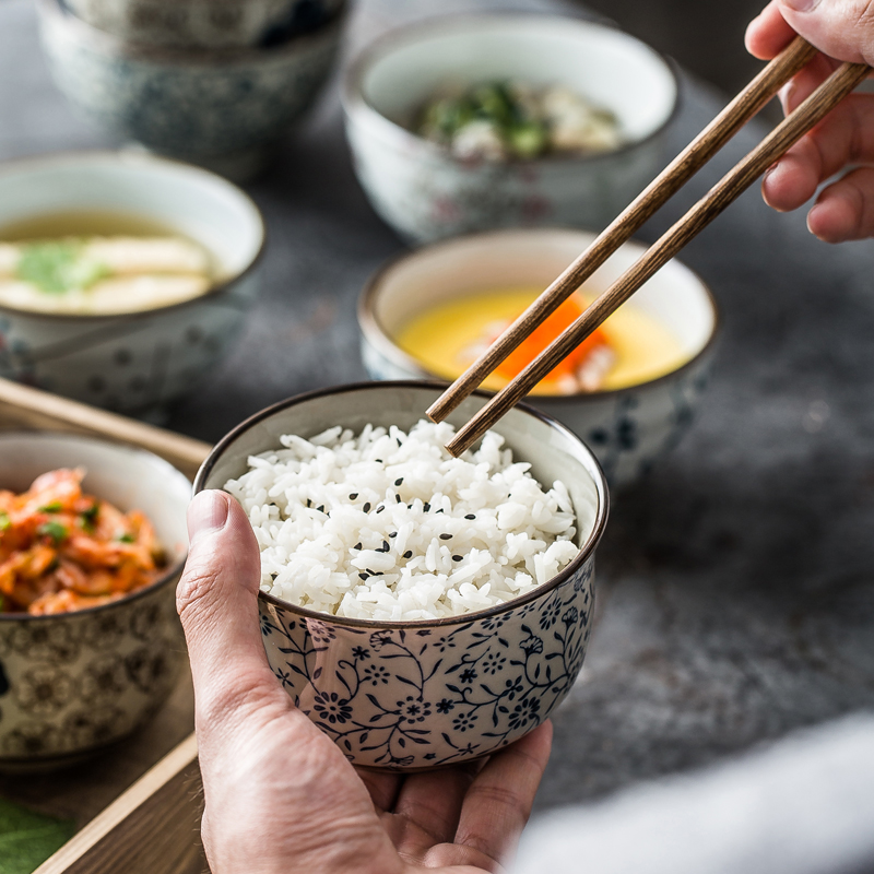 景德镇日式餐具碗单个碗瓷碗饭碗家用陶瓷米饭碗小汤碗吃饭碗装泡面碗