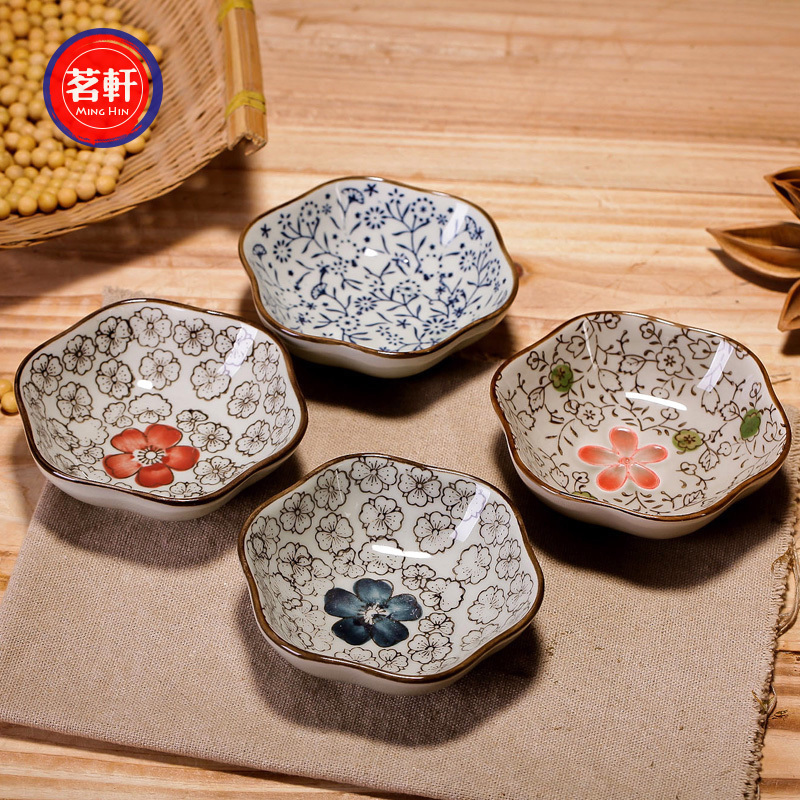 Jingdezhen ceramic dip quincunx flavour dish taste seasoning sauce dish dish dish dish dish vinegar sauce dish of Japanese