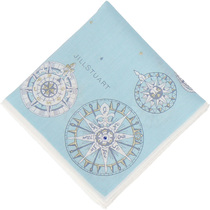 Japan system imported JILLSTUART upscale ladies pure cotton printed carry-on handkerchief handkerchief handkerchief towel blue