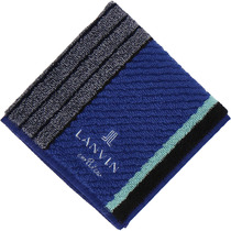 Japan system imported LANVIN Romantic Upscale Mens Pure Cotton Carry-on handkerchief Handkerchief Scarlet Towel Blue