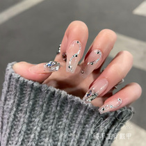 Handmade custom wear nails advanced sensory luxury flash nail patch finished product removable net red blast fake nails